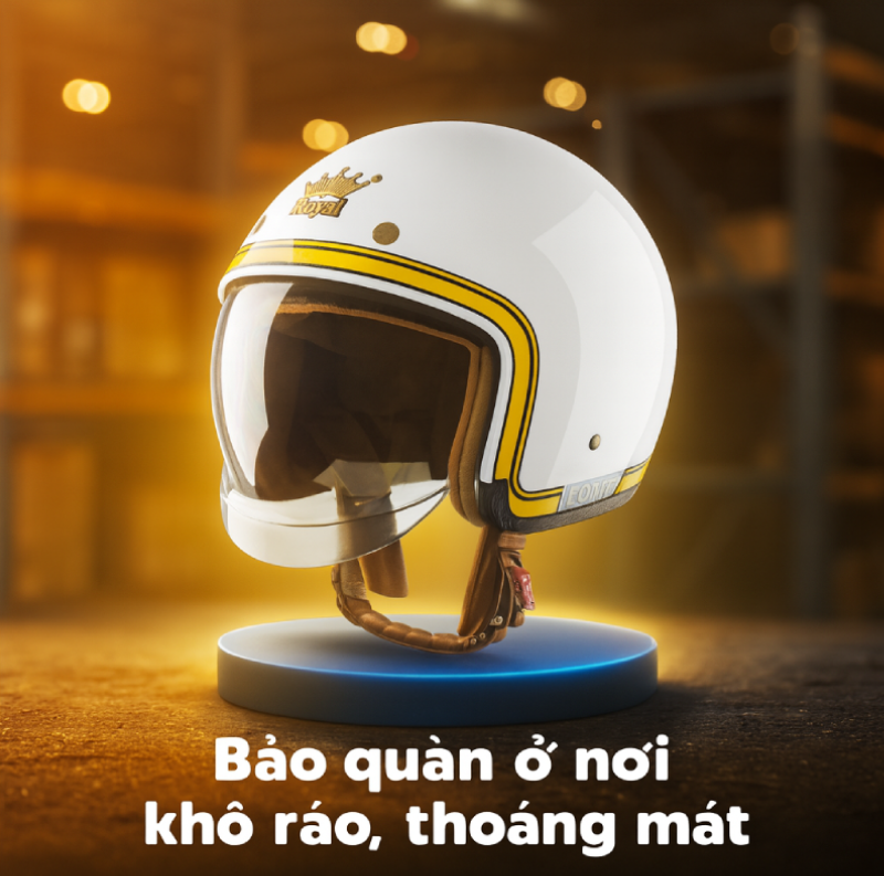 Mũ bảo hiểm bao lâu nên thay mới - bảo quản nón nơi thoáng mát khô ráo