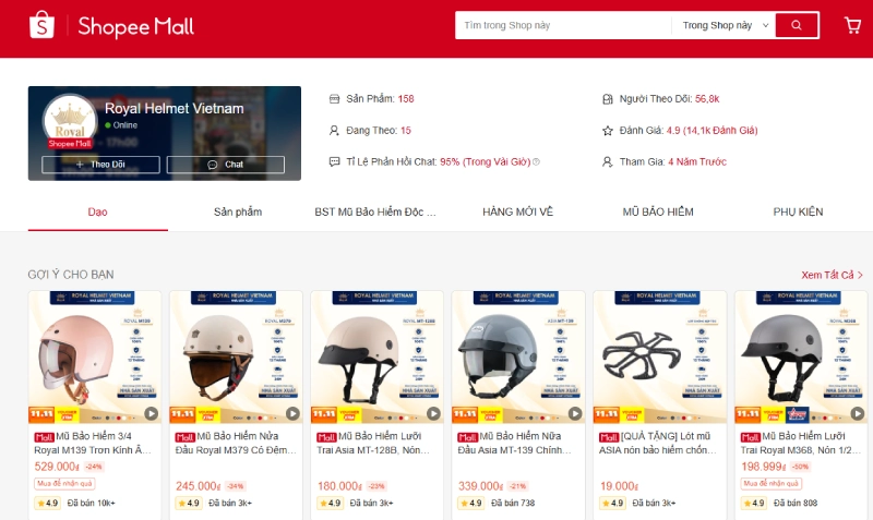 Mua mũ bảo hiểm nữ cao cấp ở đâu tốt nhất