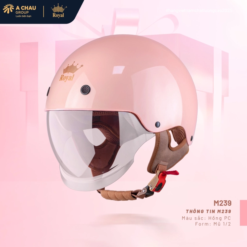 Nón bảo hiểm hiểm có kính chắn gió Royal m239