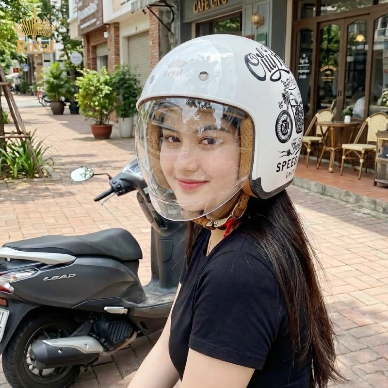 M139 nón bảo hiểm đẹp dành cho nữ thời trang