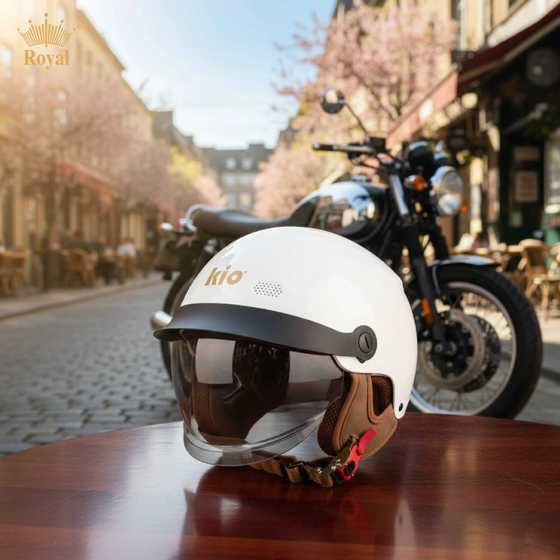 Nón bảo hiểm 1/2 kính âm KiO KN10K