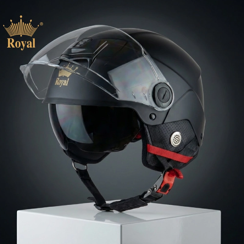 Mũ bảo hiểm kính râm nửa đầu 2 kính Royal M289