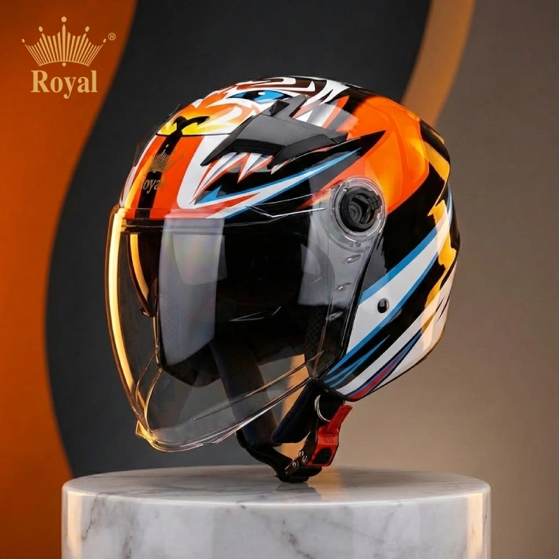 Mũ bảo hiểm 3/4 2 kính Royal M268