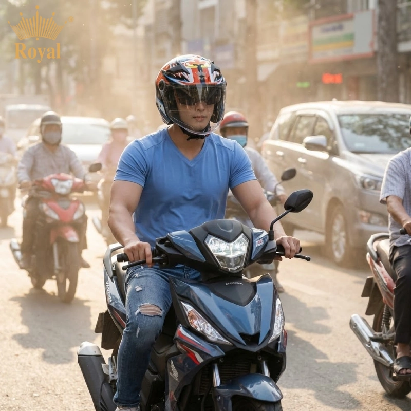 Mũ bảo hiểm chống bụi 3/4 Royal M268