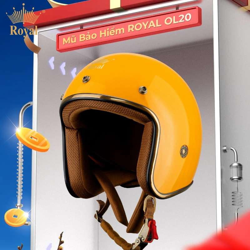 Tổng quan về mũ bảo hiểm 3/4 Royal Helmet