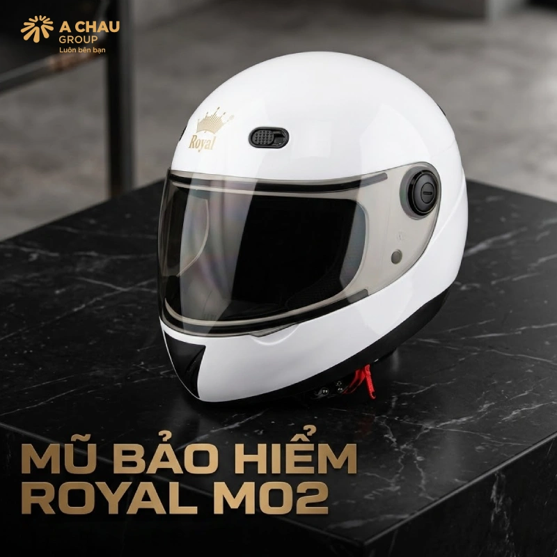 Mũ bảo hiểm fullface trắng M02