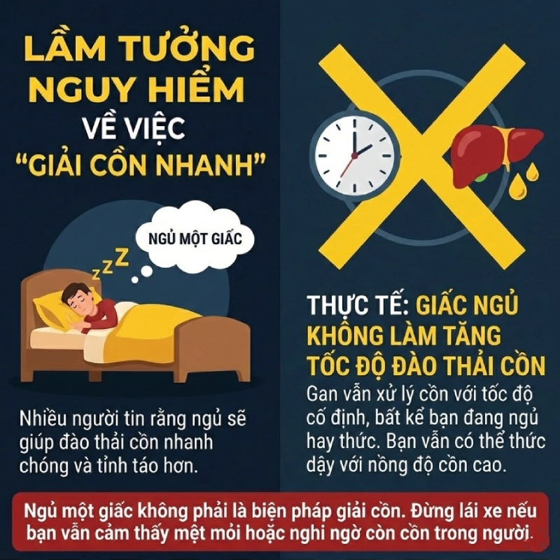 Ngủ một giấc là hết cồn?
