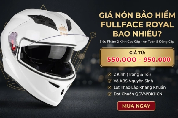 Giá nón bảo hiểm fullface Royal bao nhiêu?