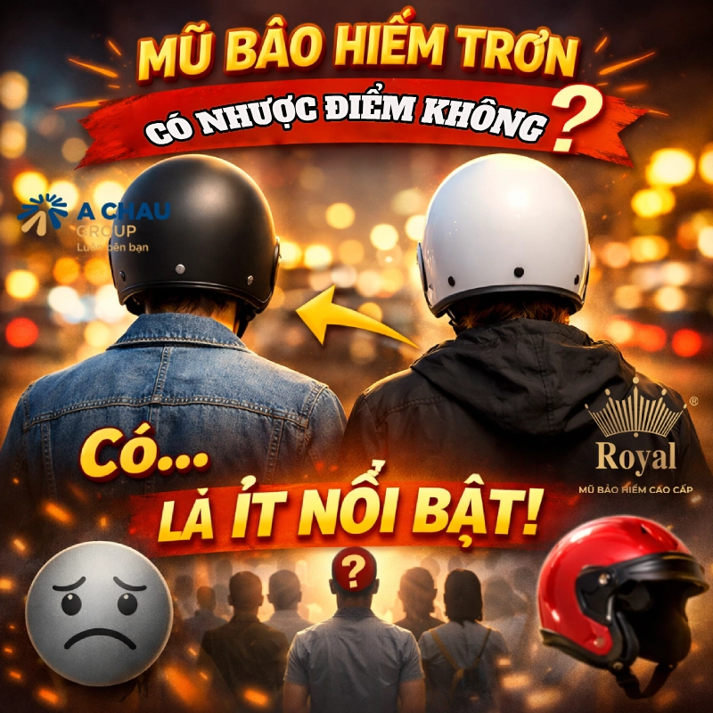 Mũ bảo hiểm trơn có nhược điểm không?