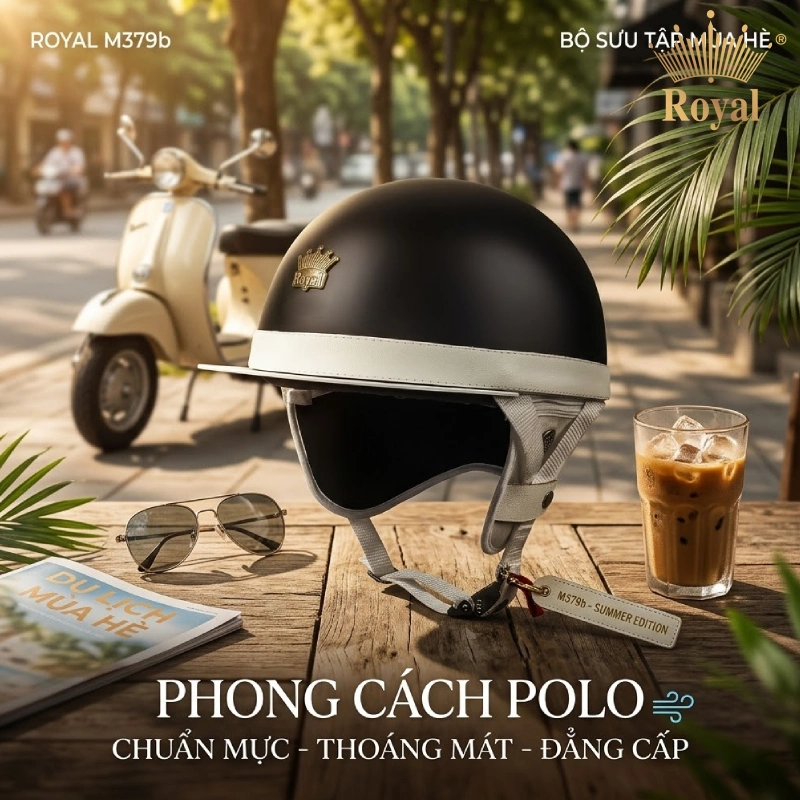 Mũ bảo hiểm mùa hè Royal M379B