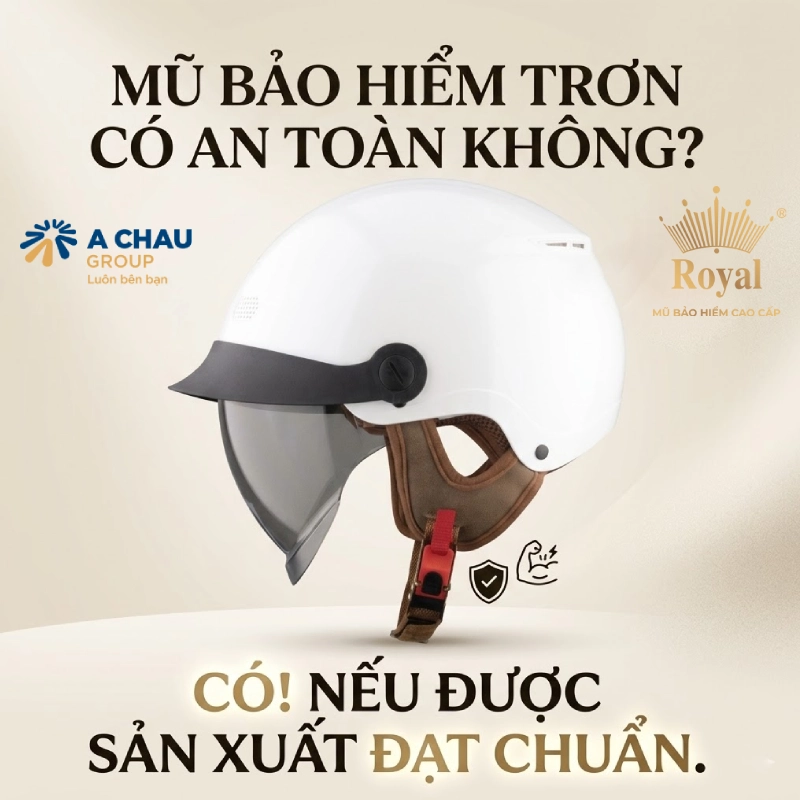 Mũ bảo hiểm trơn có an toàn không?