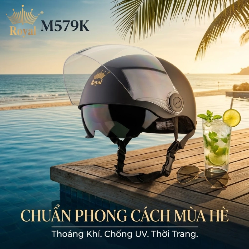 Mũ bảo hiểm cho mùa hè Royal M579K