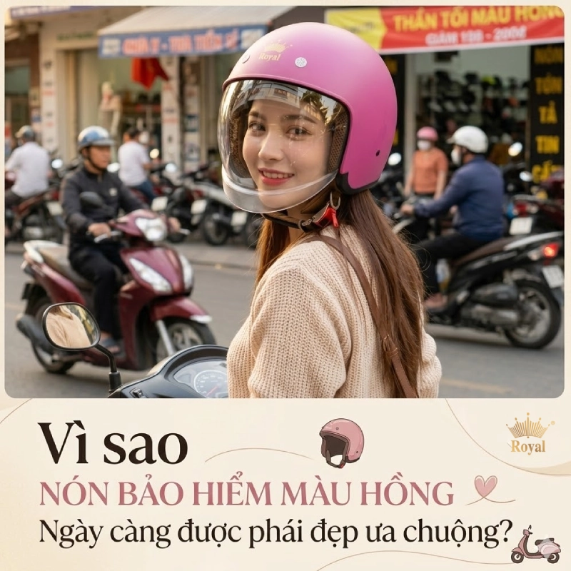 Vì sao nón bảo hiểm màu hồng ngày càng được phái đẹp ưa chuộng?