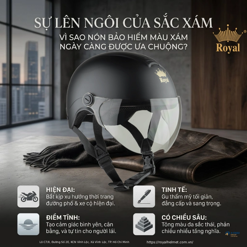 Vì sao nón bảo hiểm màu xám ngày càng được ưa chuộng?