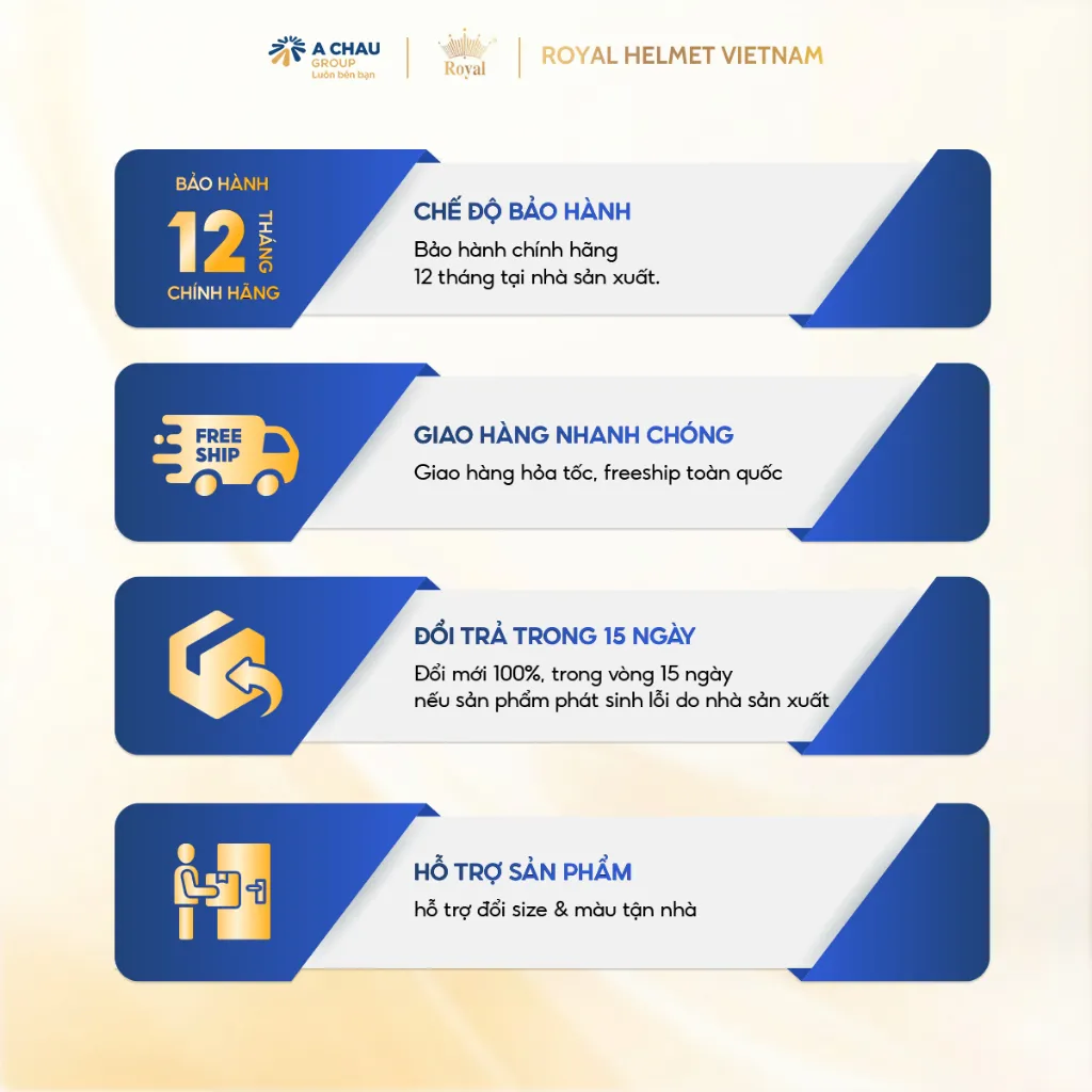 Chính sách bảo hành mũ bảo hiểm