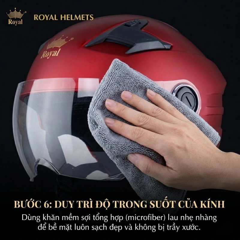 Bước 6 cách lắp kính mũ bảo hiểm