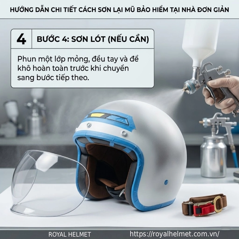 Bước 4: Sơn lót (nếu cần)