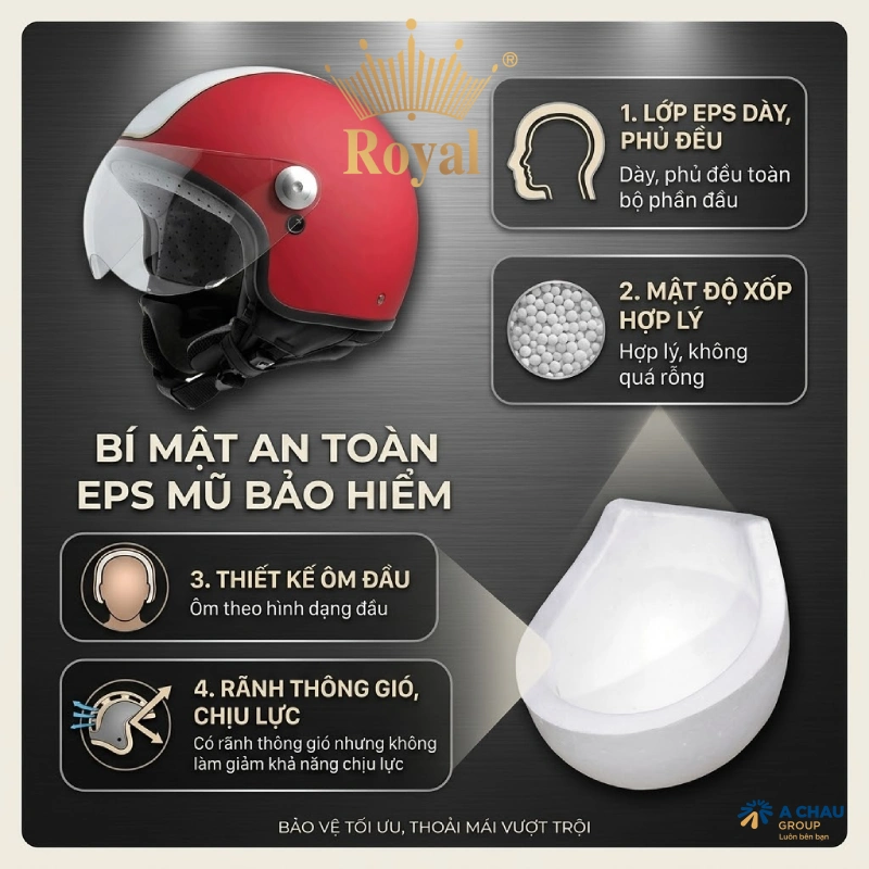 Cấu trúc xốp EPS trong mũ bảo hiểm tốt