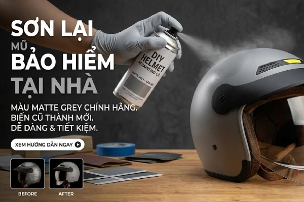 cách sơn lại nón bảo hiểm tại nhà đơn giản