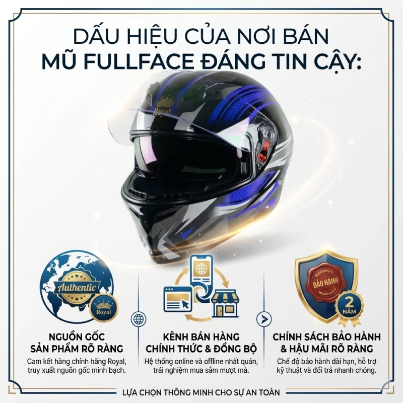 Dấu hiệu cho thấy một nơi bán mũ fullface đáng tin cậy