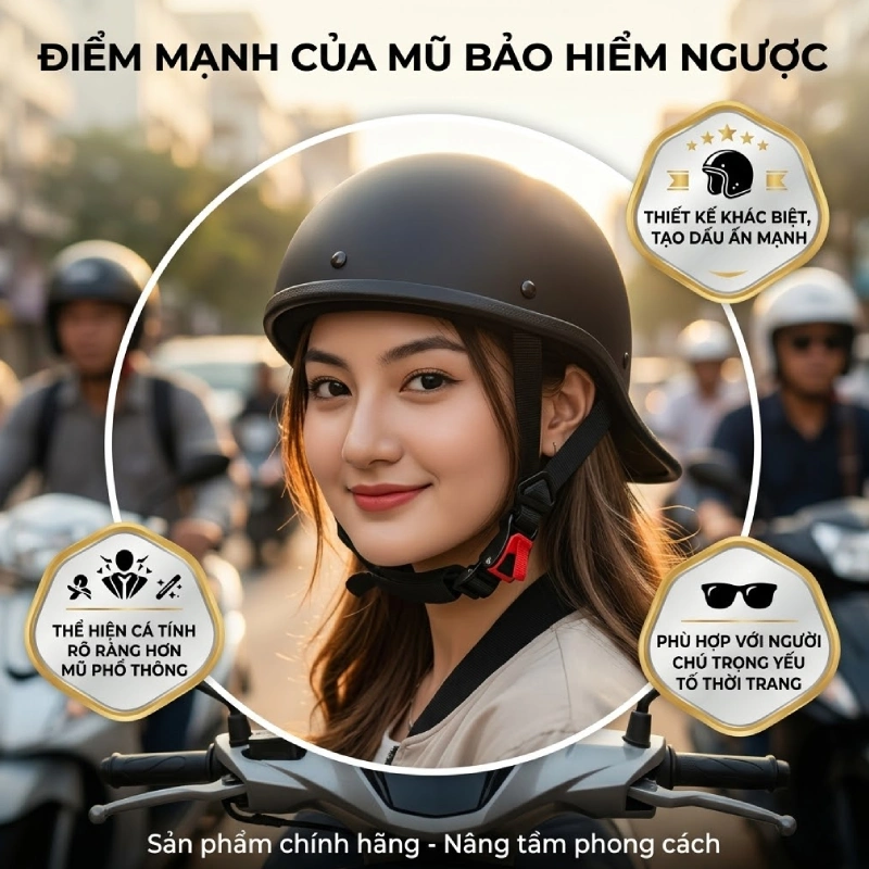 Điểm mạnh của mũ bảo hiểm ngược