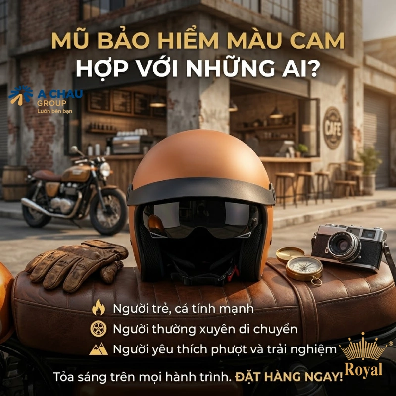 Mũ bảo hiểm màu cam hợp với những ai?