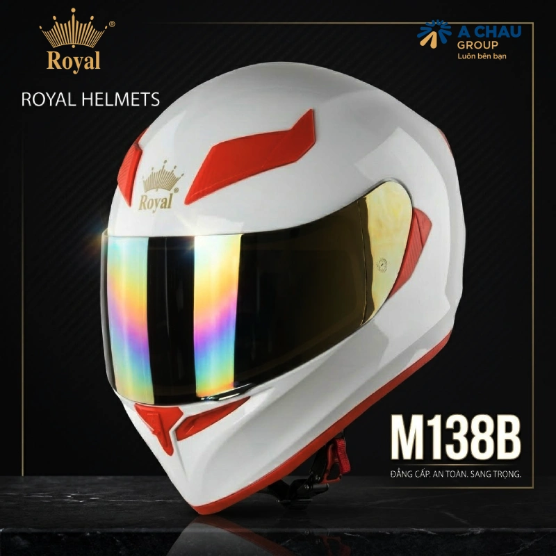 Royal M138B 1 kính nón fullface màu cam đẹp