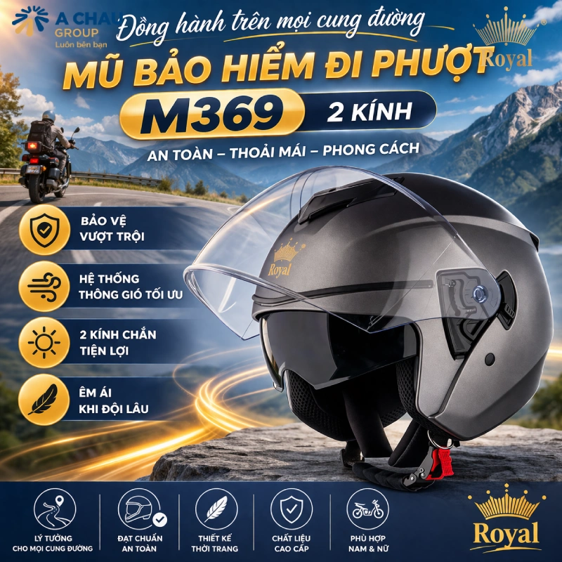 Royal M369 2 kính – Mẫu 3/4 hiện đại