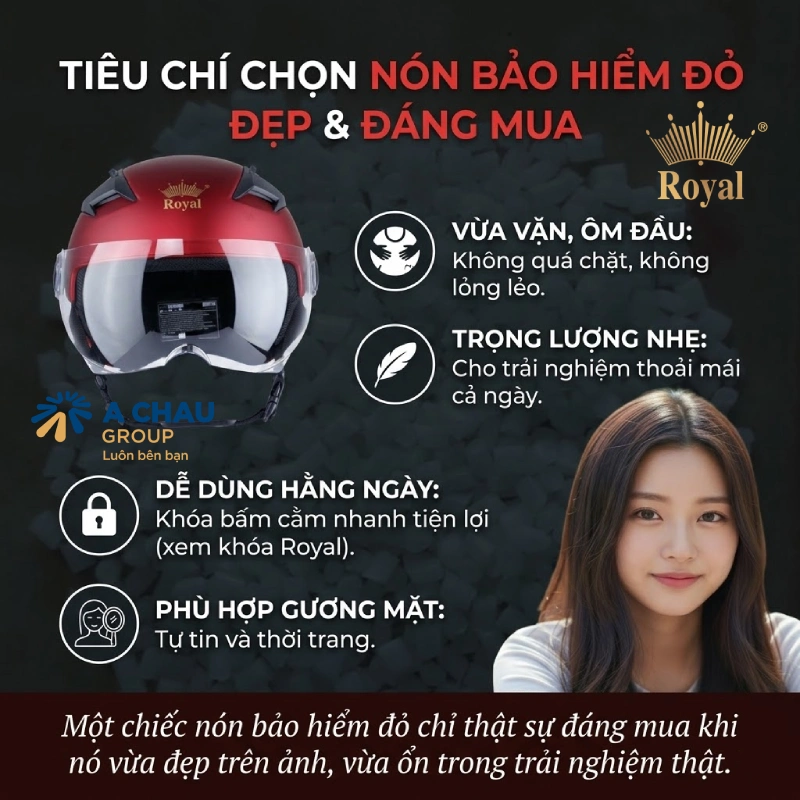 Tiêu chí chọn nón bảo hiểm đỏ đẹp và đáng mua