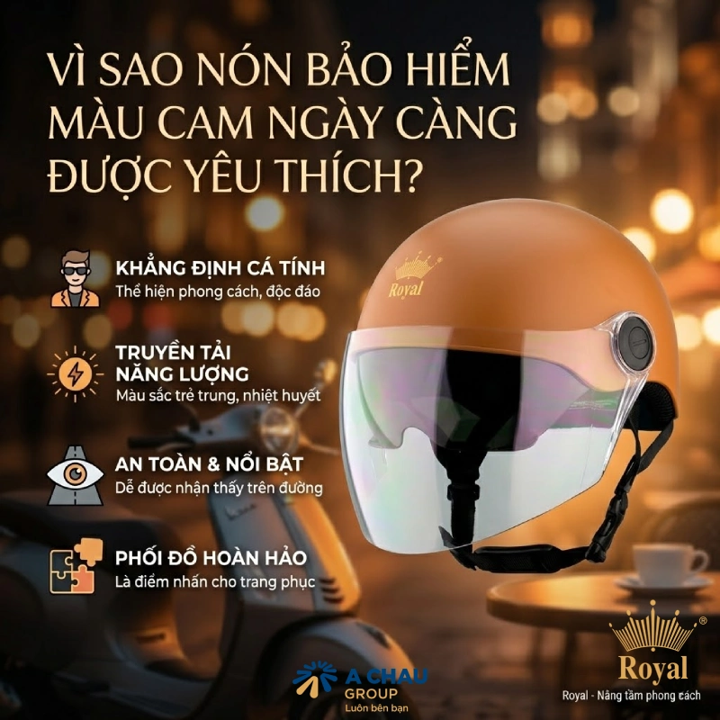 Vì sao nón bảo hiểm màu cam ngày càng được yêu thích?