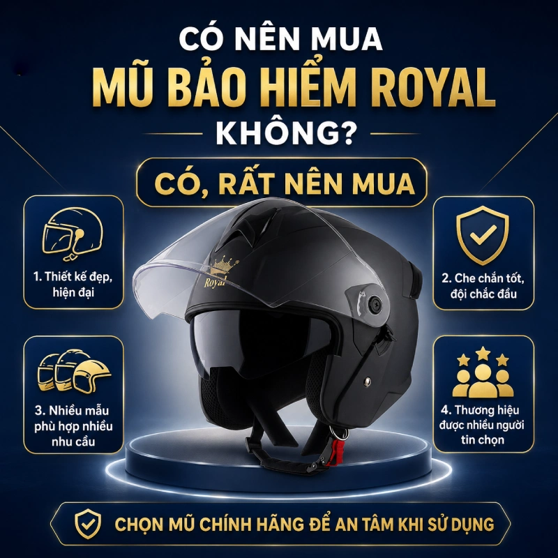 Có nên mua mũ bảo hiểm Royal không?