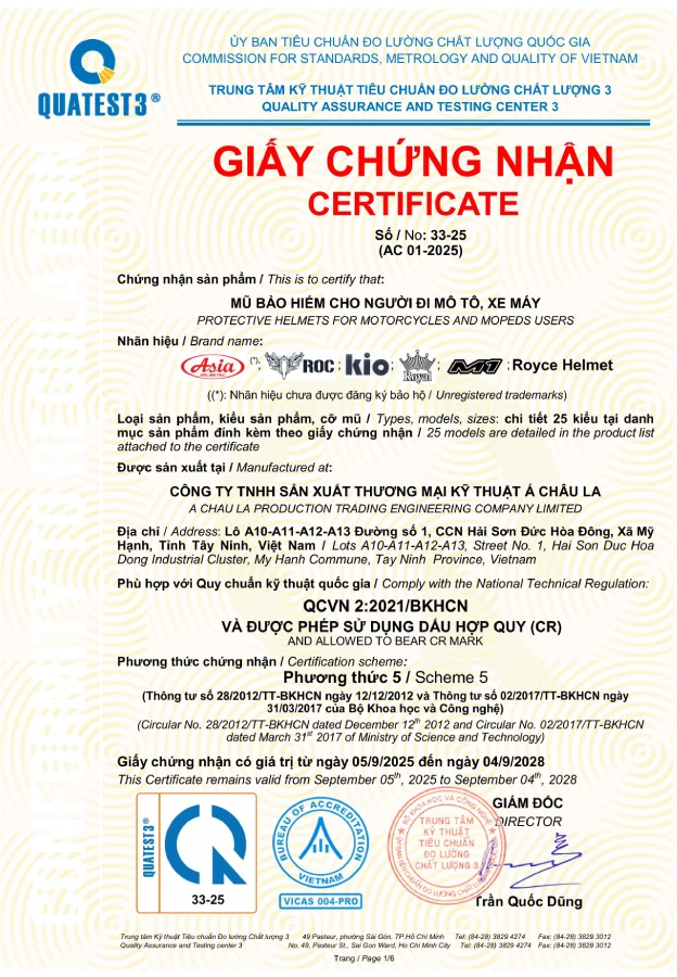 Giấy chứng nhận hợp quy