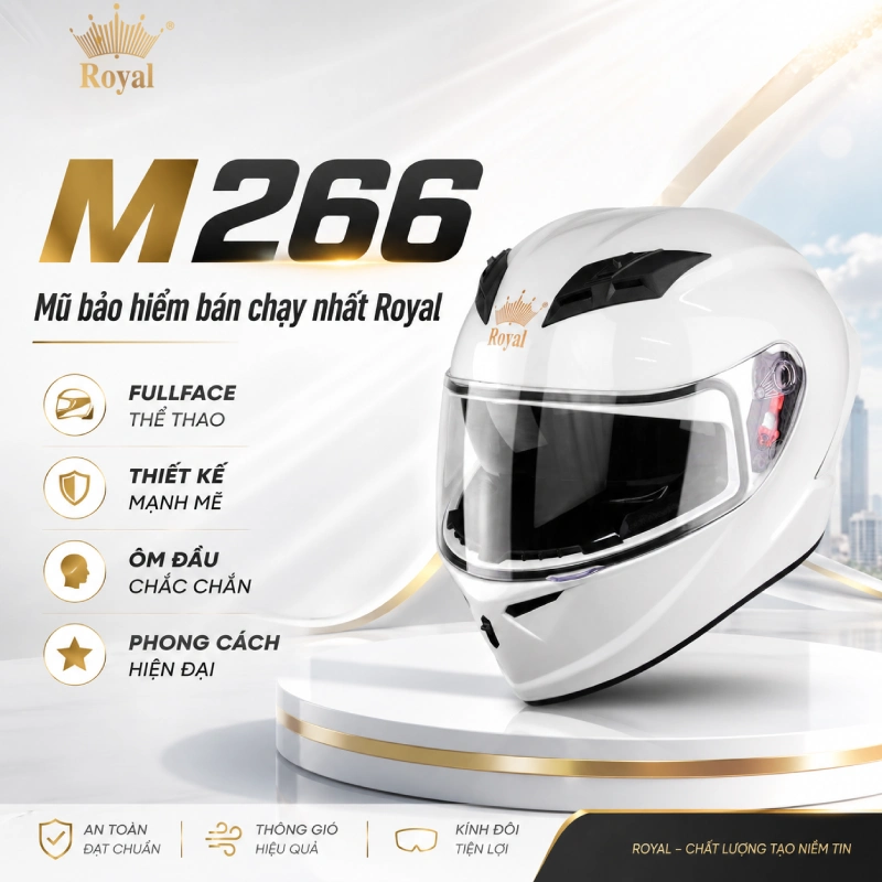 M266 nằm trong danh sách nón bảo hiểm Royal bán chạy nhất