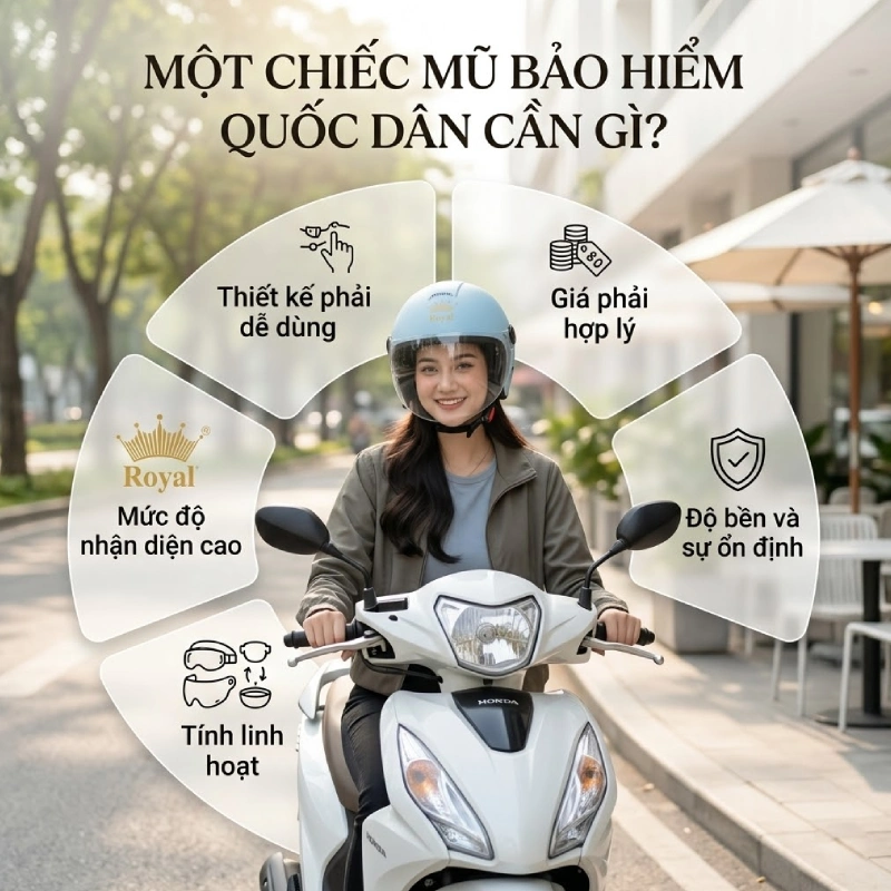 Một chiếc mũ bảo hiểm cần có gì để trở thành “quốc dân”?