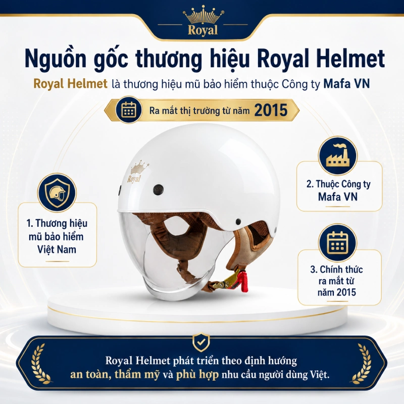 Royal Helmet là thương hiệu mũ bảo hiểm thuộc Công ty Mafa VN