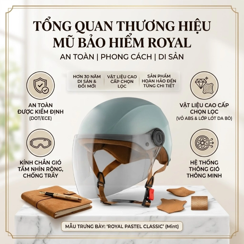 Tổng quan về thương hiệu mũ bảo hiểm Royal
