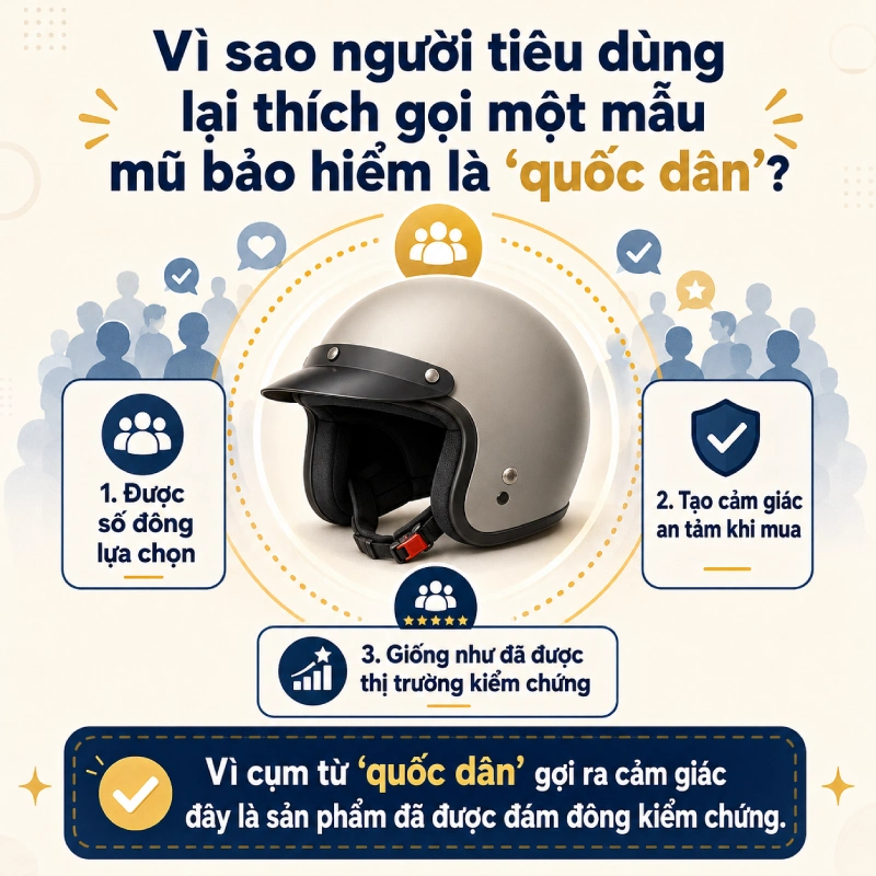 Vì sao người tiêu dùng lại thích gọi một mẫu mũ là “quốc dân”?