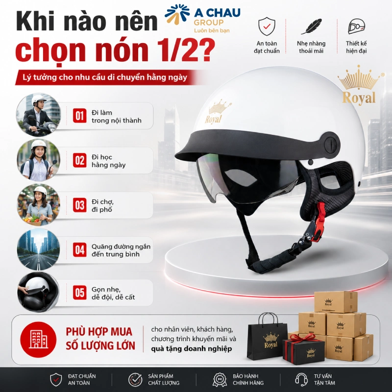 Khi nào nên chọn nón 1/2?