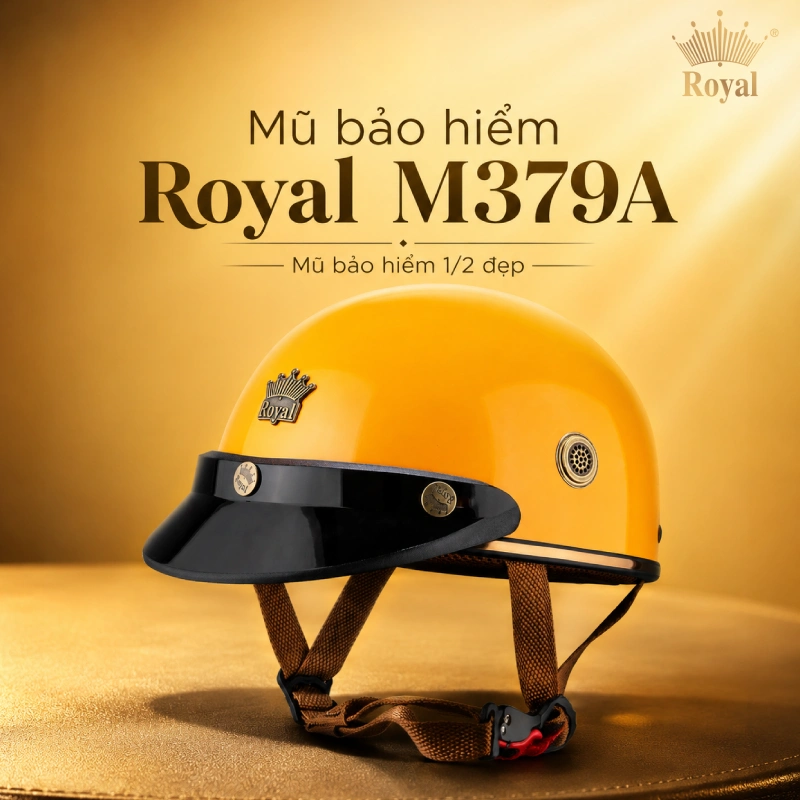 Mũ bảo hiểm 1/2 nảo đẹp Royal M379A
