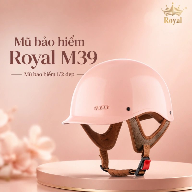 Mũ bảo hiểm 1/2 đẹp Royal M39