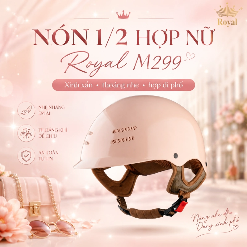Nón 1/2 hợp nữ M299