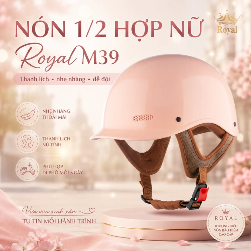 Nón 1/2 hợp nữ M39