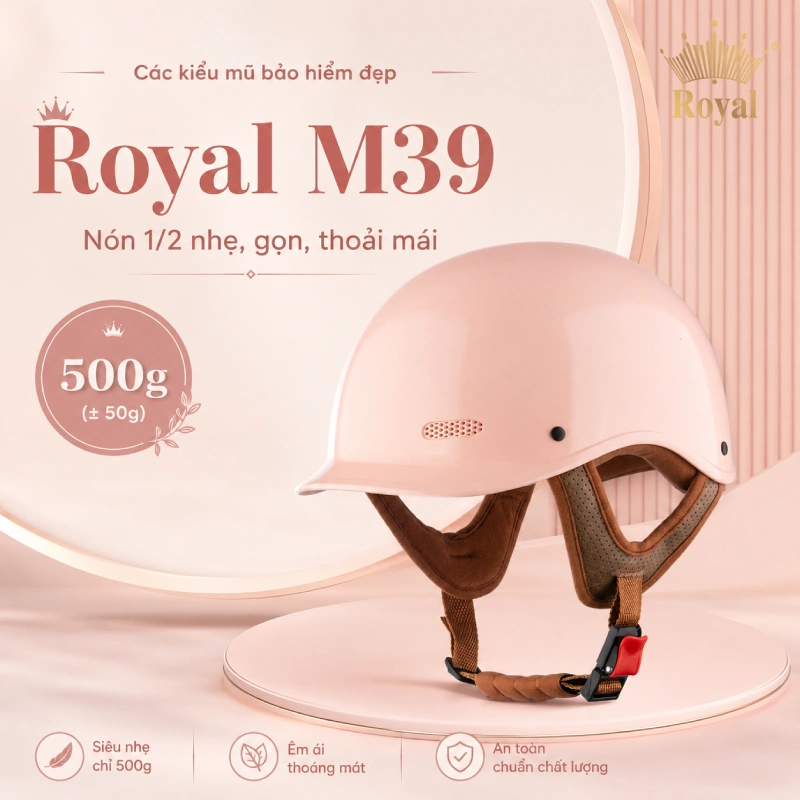 Nón 1/2 nhẹ Royal M39