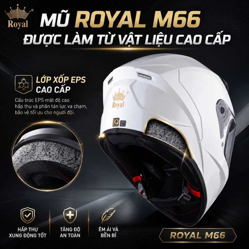 Xốp Royal M66 được làm từ nhựa EPS cao cấp