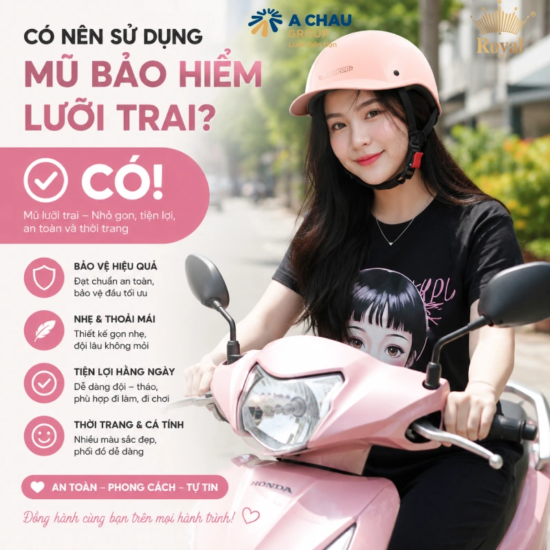 Có nên sử dụng mũ bảo hiểm lưỡi trai?