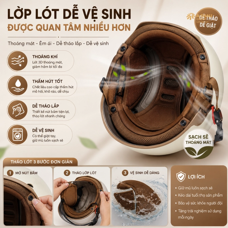 Lớp lót dễ vệ sinh được quan tâm nhiều hơn