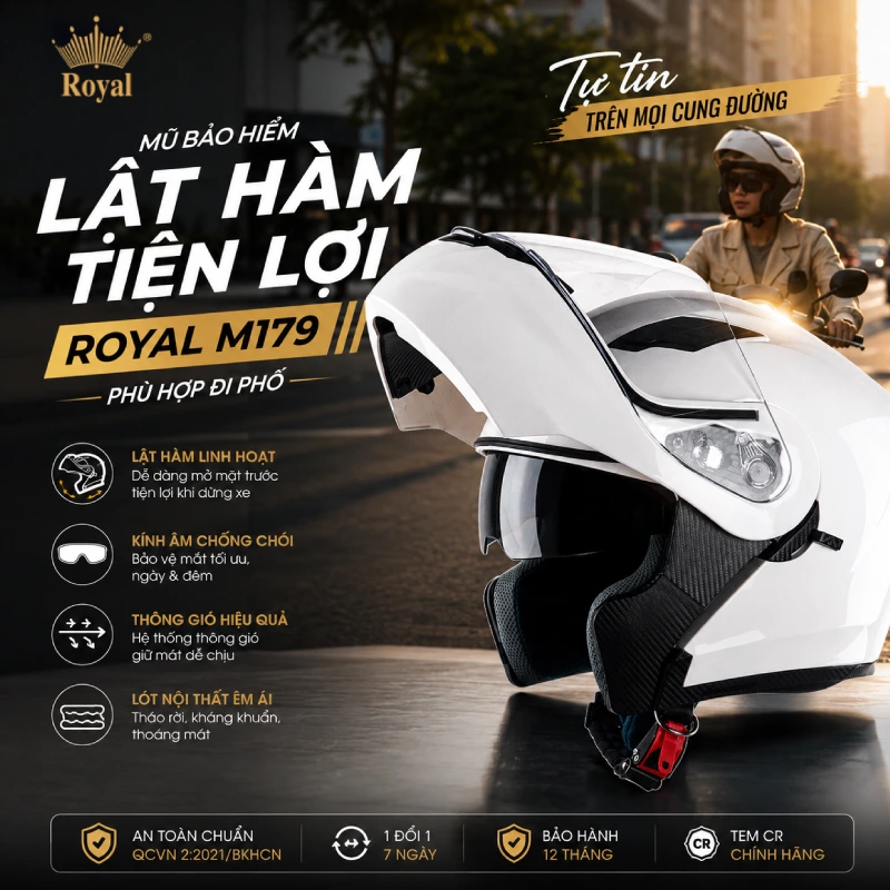 Mũ bảo hiểm đi phố Royal M179