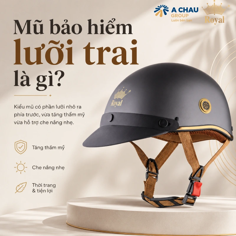 Mũ bảo hiểm lưỡi trai là gì?