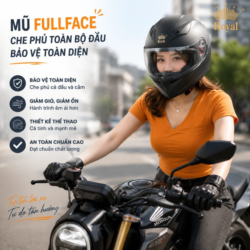 Mũ bảo hiểm nào phù hợp đi phố nhất? Mũ bảo hiểm fullface thì sao