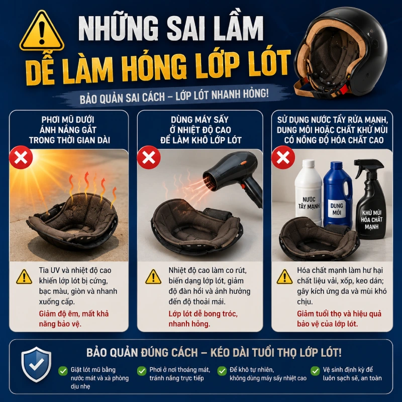 Những sai lầm dễ làm hỏng lớp lót